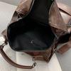 Women's Backpack Vintage Large Capacity Travel Bag Solid Color Single Shoulder Bag Versatile Casual Handbag