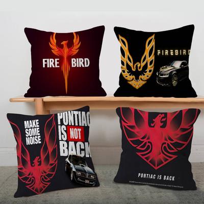 P-Pontiac F-Firebird Trans-Am Pillow Covers Cartoon Sofa Decorative Home Double-sided Printing Short Plush Cute Cushion Cover