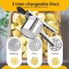 Stainless Steel Manual Potato Ricer with Silicone Grip Handle with Interchangeable Fineness Mesh Potato Masher Kitchen Gadget