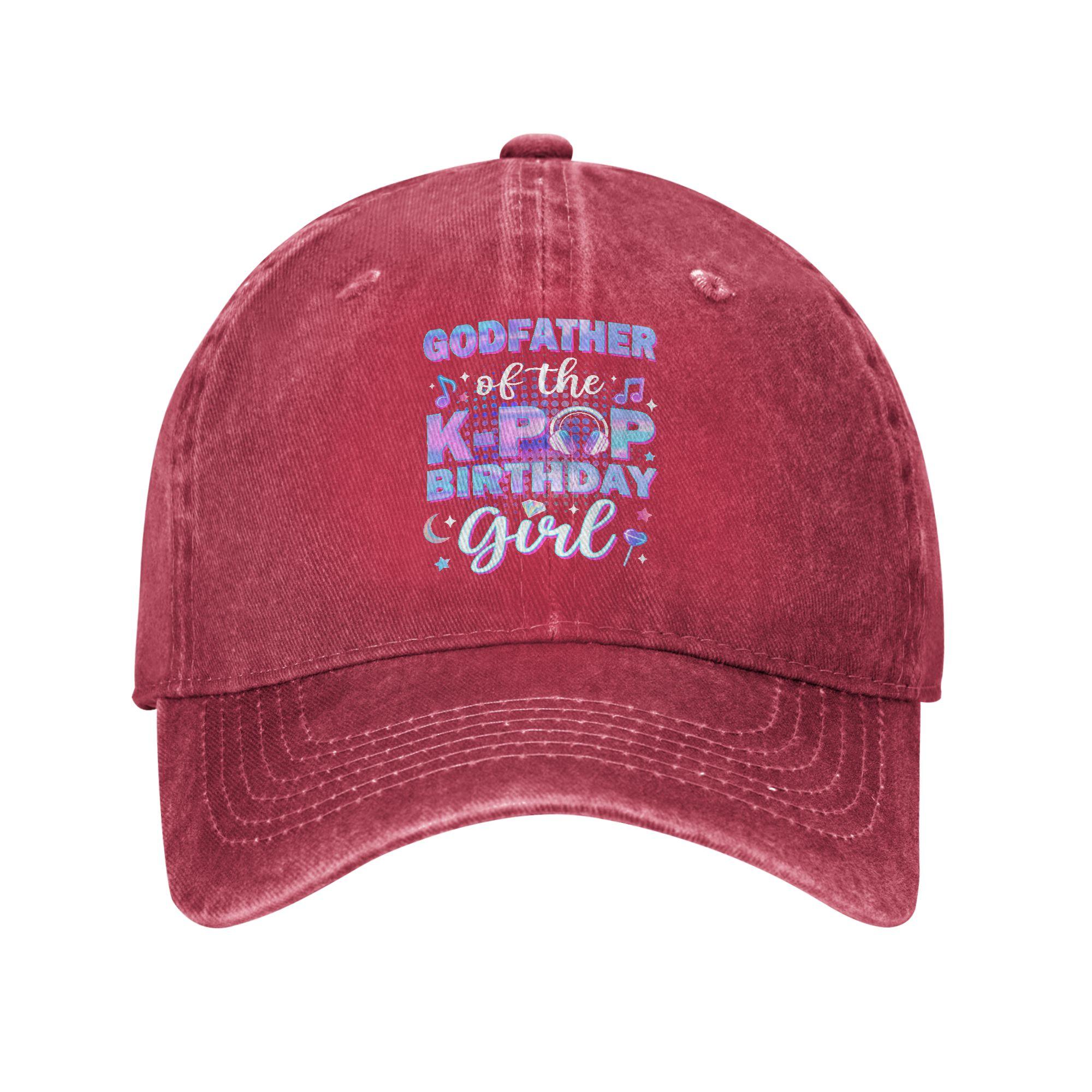 Godfather of The K Pop Birthday Girl Matching Family Music Crazy Baseball Cap Hats Visor Protection Snapback Cotton tops gorras Adjustable