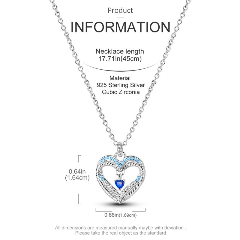 925 Sterling Silver Luminous Firefly Heart Shaped Zircon Pendant Necklace For Women Fashion Anniversary Birthday Jewelry Gifts