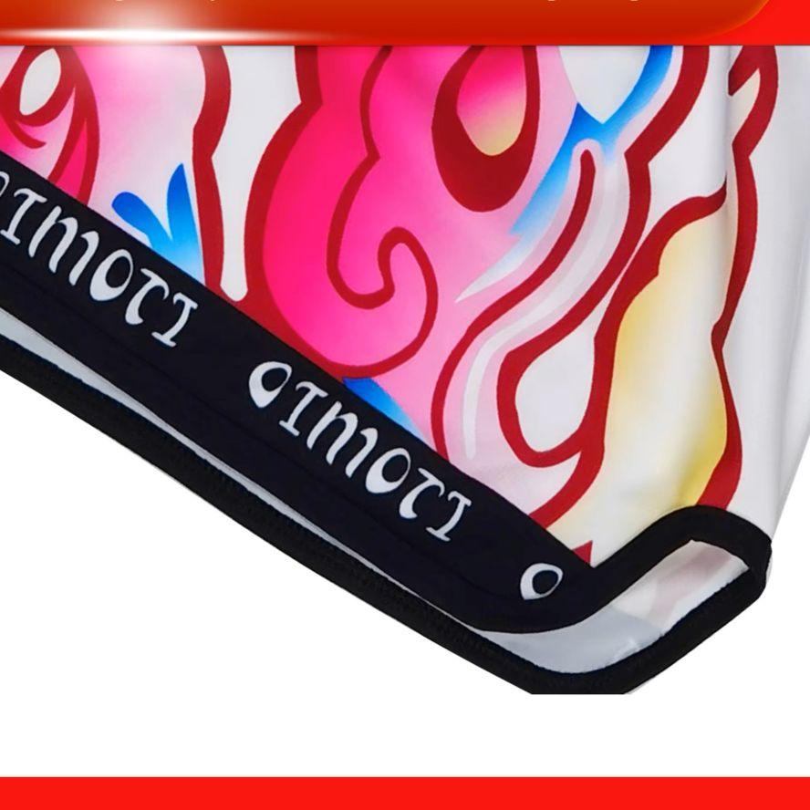 Muay Thai Kickboxing Boxing MMA UFC Pink Fire Casual Shorts Gym Sport Unisex Men Women Workout Quick Dry Print Elastic High Waist Training