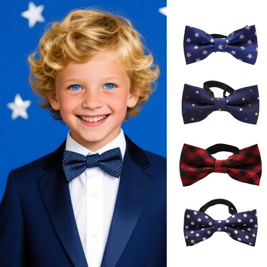 Children Bow Tie Adjustable Length Detachable Design Rich Color Printing Bow Tie Student Performances Weddings Bow Tie
