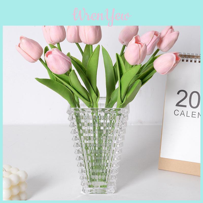 Tulip Artificial Flower With Pu Material For Home Decor And Photography Props