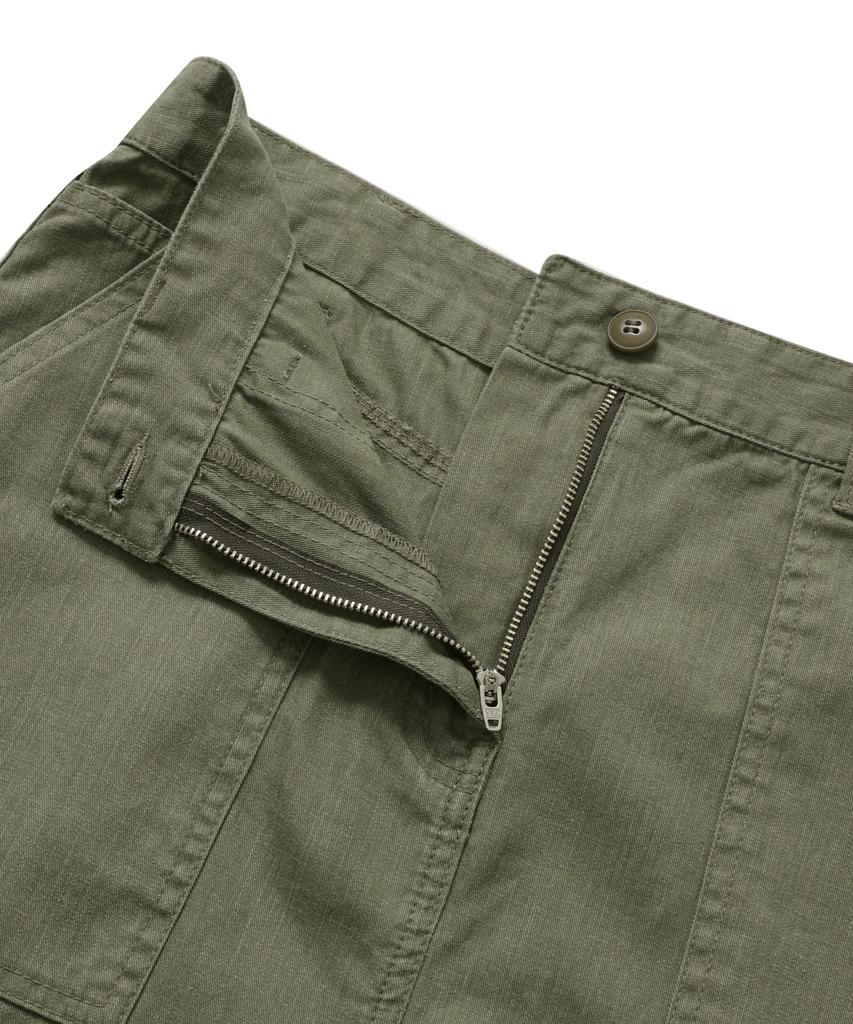 Yunibeosyeolobeolol Slub Fatigue Long Skirt Khaki