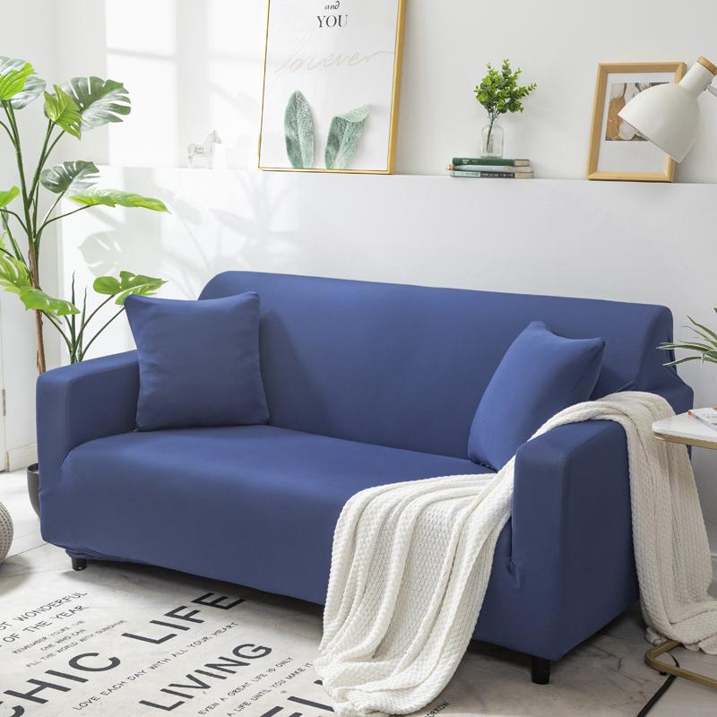 Solid Color Elastic Sofa Covers for Living Room Stretch Slipcover Armchair Couch Cover Corner L shape Sectional Sofa Protector