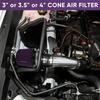 3 3.5 4 Inches Cold Air Intake Filter 76mm 89mm 101mm High Performance Washable Clamp-On Replacement Cone Air Filter 3 in 1 Size Purple