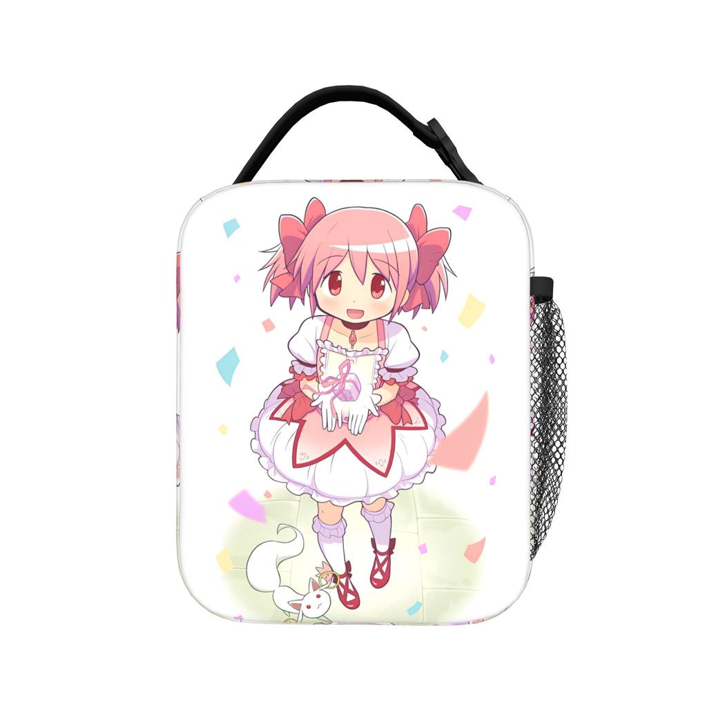 Puella Magi Madoka Magica Insulated Lunch Bag Portable Cute Anime  Reusable Cooler Bag Tote Lunch Box School  Outdoor Food Bag