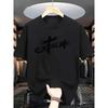 European sizes Graffiti Style "EXTREME" Letter Print Short Sleeve T-Shirt Fashionable Comfortable Men's Shirt Casual Soft Tees