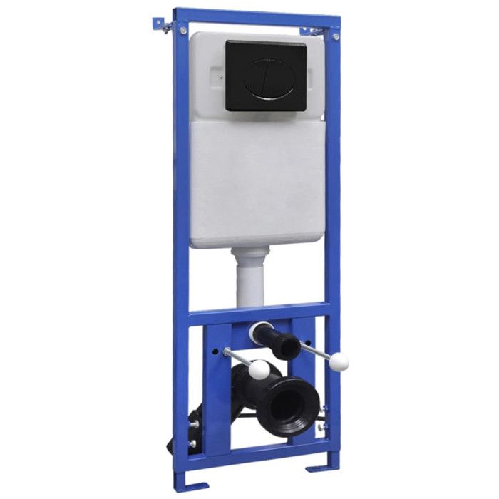 Toilette Suspendue - VIDAXL - Cuvette Murale - Réservoir Caché - Double Chasse - Céramique Blanc