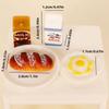 Miniature Dollhouse Kitchen Food Set: Eggs, Bread, Milk Carton Tray Model for Creative DIY Scene Decoration