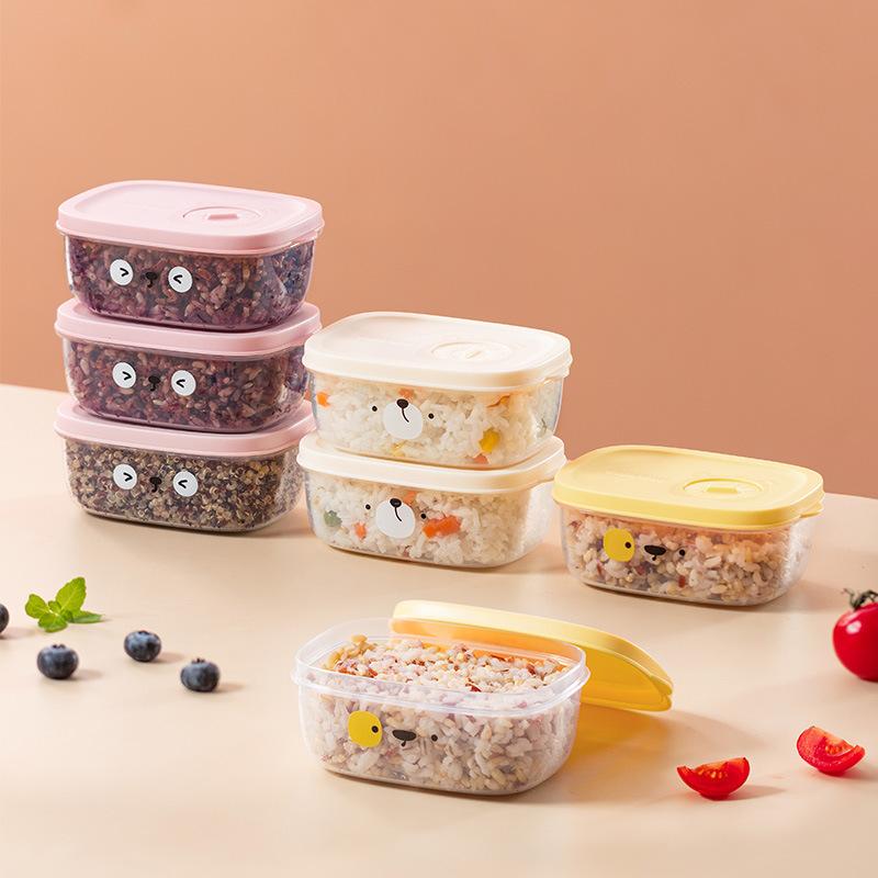Multigrain Rice Packing Box, Brown Rice Frozen Fresh-Keeping Box, Microwave Oven Heating Quantitative Small Lunch Box, Refrigerator Fresh-Keeping Box