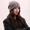 Japanese couple wool pile hat men's and women's autumn and winter versatile Korean version knitted hat warm big head loose hat