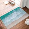 Nautical Coastal Beach Waves Entrance Doormat Home Decor Kitchen Hallway Balcony Rugs Bathroom Anti-slip Mat Foot Pad