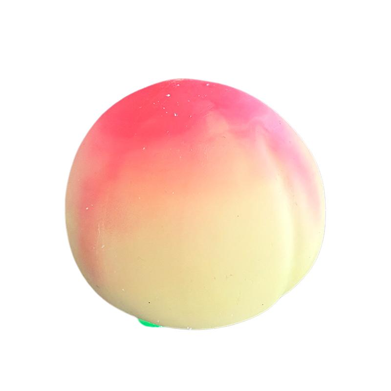 Crunchy Squishy Peach Handmade Stress Ball Crispy Sound Squeeze Toy Round Blocks Filled Stress Relief Asmr Sensory Fidget Toy