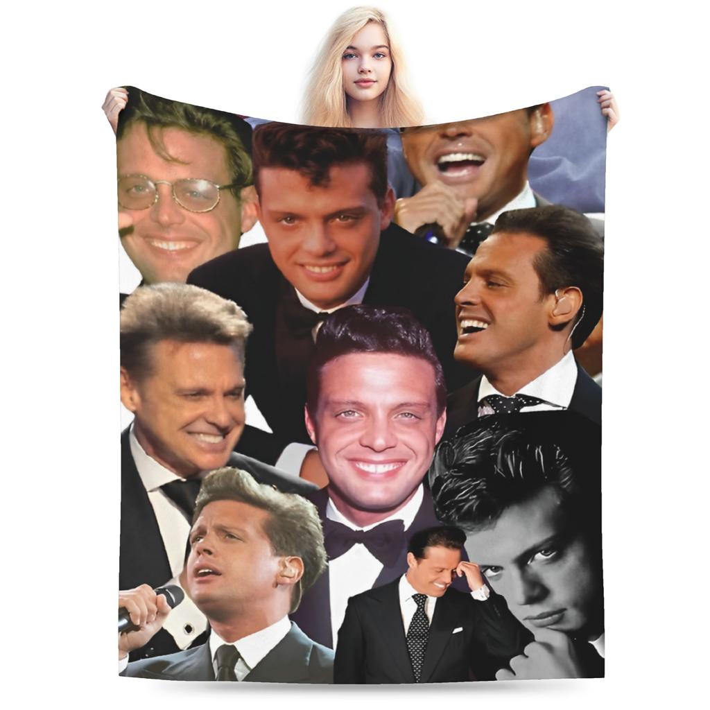 Luis Miguel Singer  Blankets Fleece Printed   Multifunction Soft Throw Blanket for Home Office Rug Piece