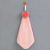 Cute and Fun Hanging Coral Fleece Baby Hand Towel Children's Water-absorbing and Quick-drying Cartoon Square Towel
