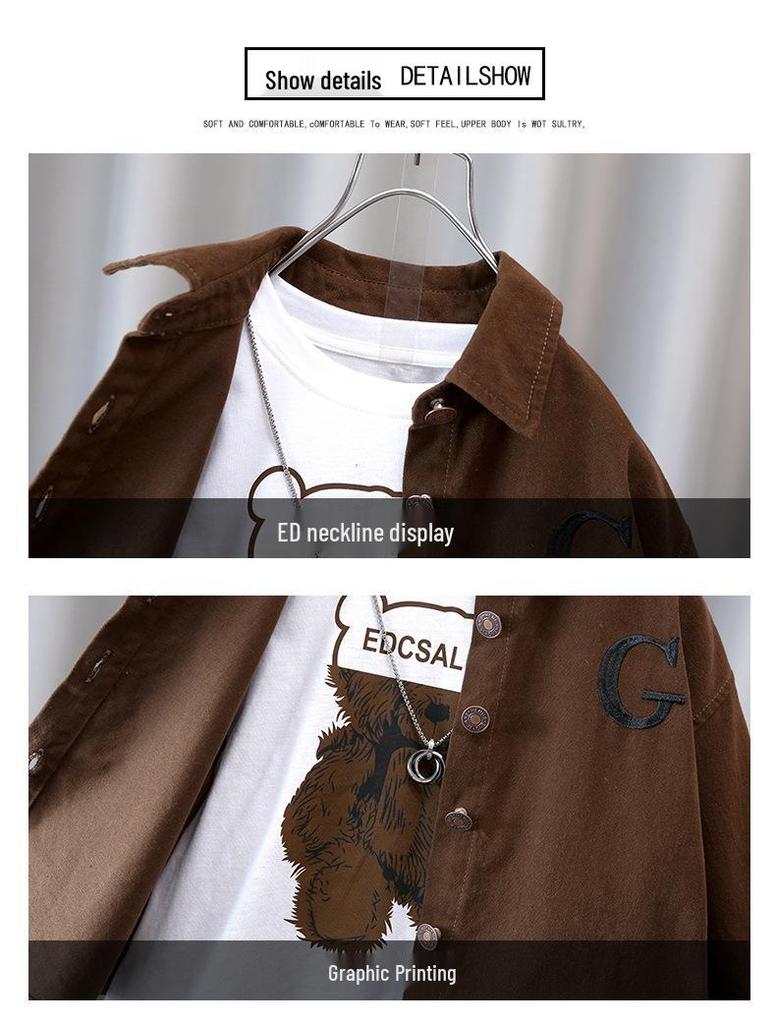 2025 Boys' Fashion Spring & Autumn Three-Piece Set: Stylish Shirt, Cool Pants, Chic Outerwear