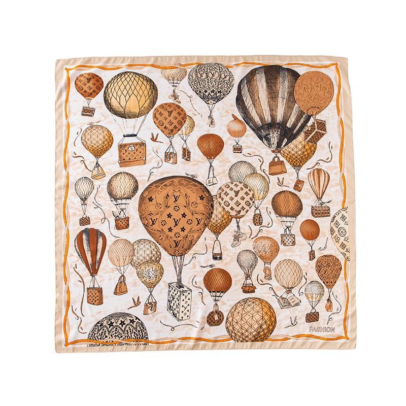 

Simulation silk 90 square scarf women s scarf spring and summer new fashion twill printing silk scarf sun protection beach towel sun protection 90*90CM