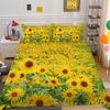 3D Flower Sea Bedding Set Flower Series Quilt and Pillow Case 2/3 Pieces AU180 * 210 Full Size Soft and Easy To Clean Home Decoration