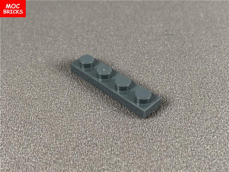 Non-Toxic 100Pcs/Lot Moc Bricks Plate 1X4 3710 Diy Assembled Particles Building Blocks Educational Figures Kids Toys