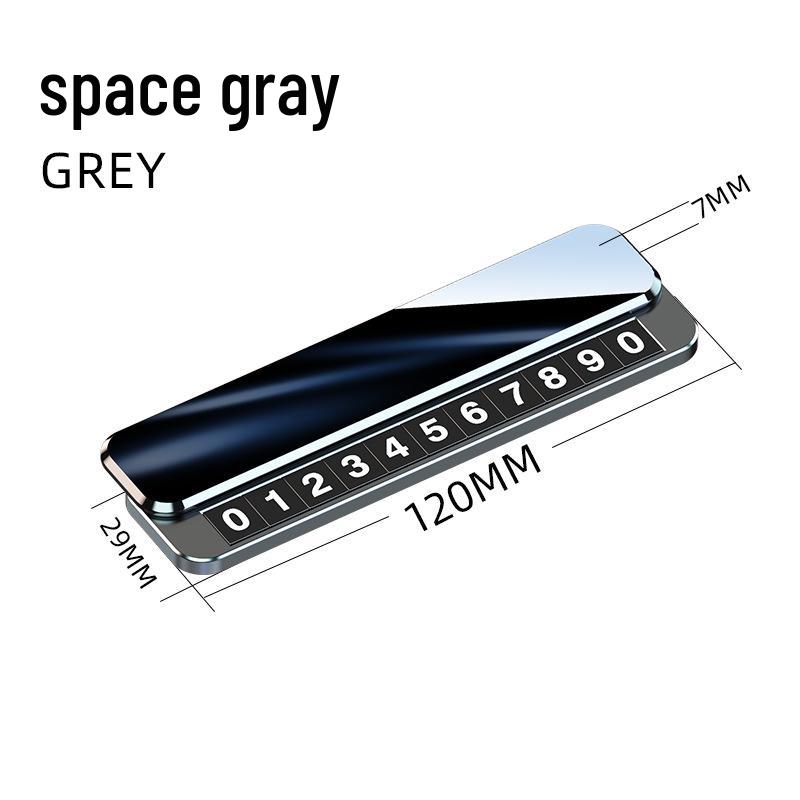 

Double Number Slide Phone Plate: Temporary Parking and Digital Car Metal Ornament