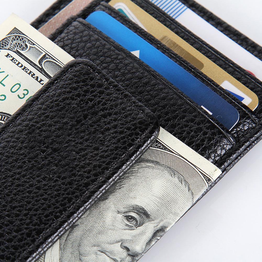 2025New Men Ultra Thin Wallet Coin Purse Magnetic Buckle Business Card Holder Fine Milled Quality PU Material for Outdoor