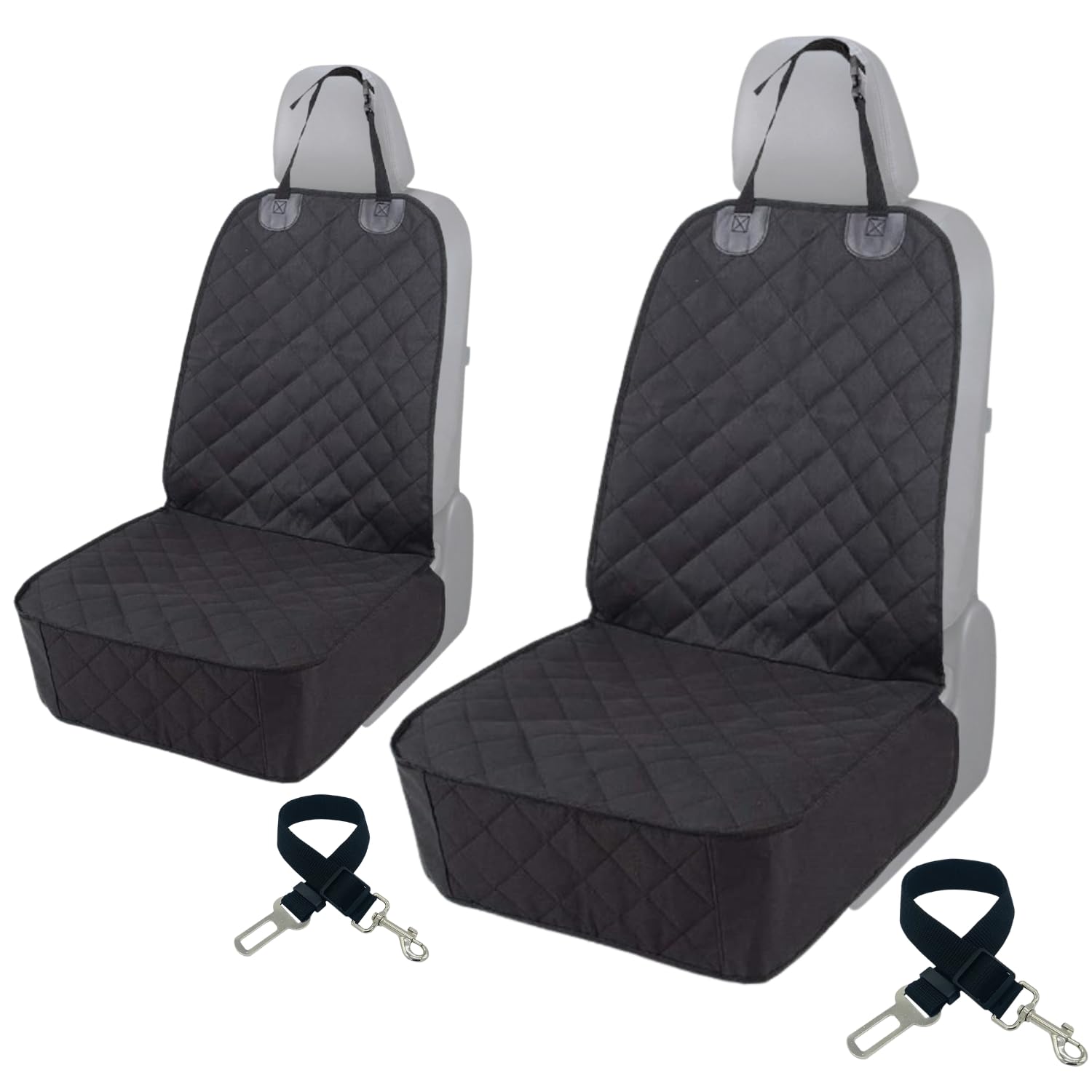 

ozgram Чехлы для сидений Seat Вождение автомобиля Защитный Защищает Предотвращает царапины и Для Стандартного Легкого С Пряжками [Передние сиденья] [Комплект 2] Чехлы, Сиденья,