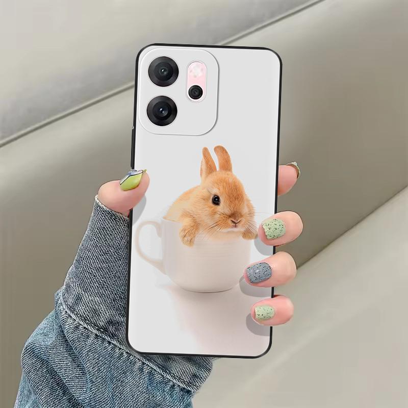 Per OPPO Reno14 F Custodia CPH2743 Cover Morbida in Silicone Gatto Carino Dipinto Protezione Fundas Per OPPO Reno 14F Reno14F Cover Posteriore Borse