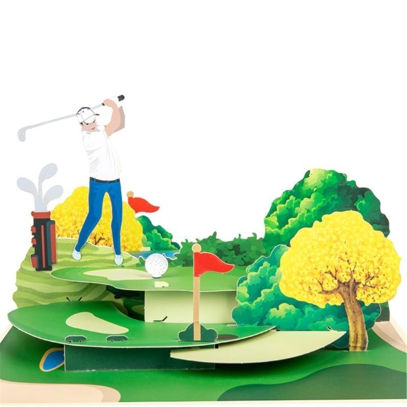 Golf Popup Card,Golf Birthday Card,Father Day Popup Card Popup Sports Greeting Card for Husband Friend,Boyfriend