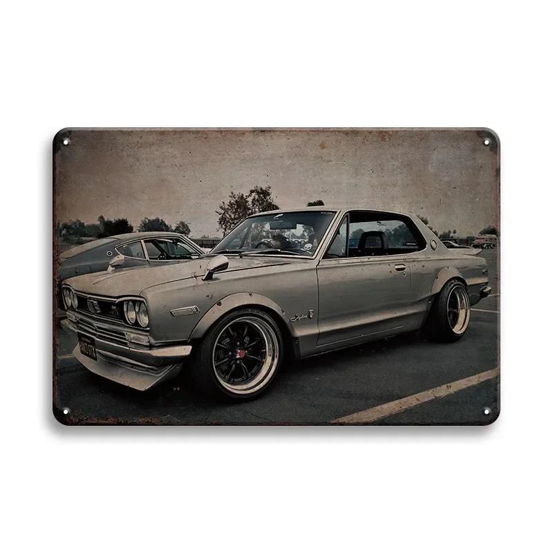 Vintage Car Tin Sign Classic Vehical Tinplate Poster Metal Wall Plate Signs Decor Bar Garage Decorative Plaques Art Pin Up Bo