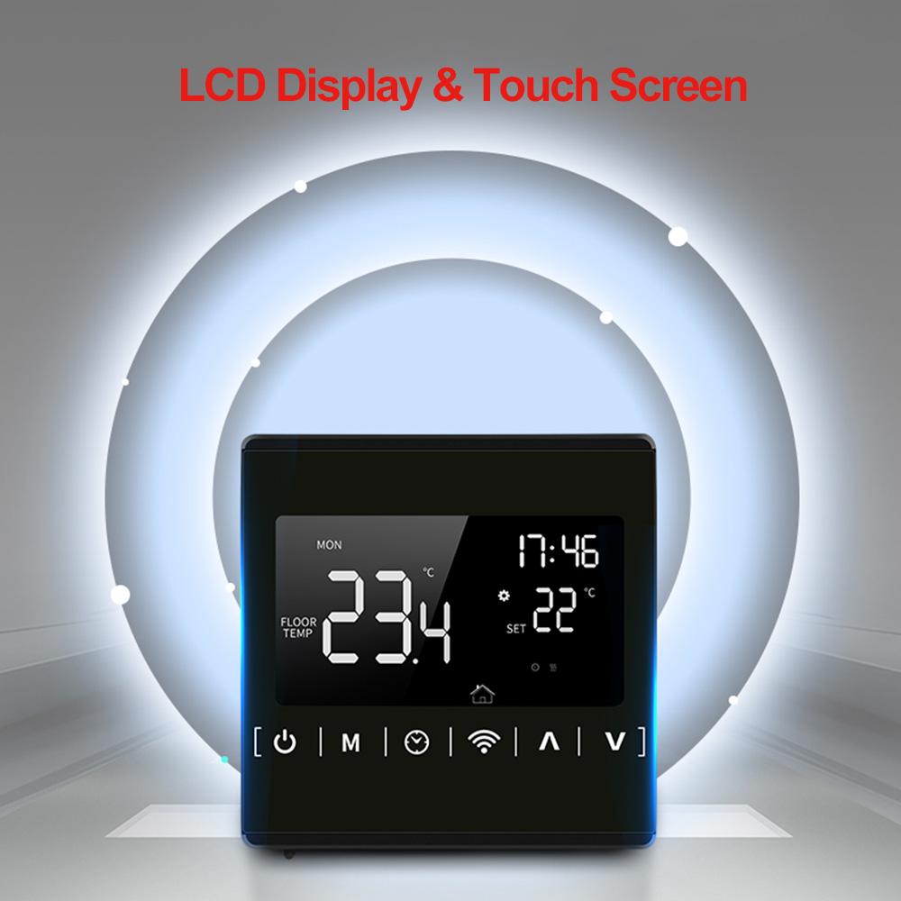 110V 220V Floor Warming Room Wifi Thermostat for Electric Gas Boiler Water Heating Voice Temperature Controller Fahrenheit