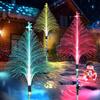 Solar Christmas Tree Lights, Waterproof IP65 Solar Christmas Stake Lights, 7 Color Changing Solar Christmas Tree Lights, Decorations For Christmas