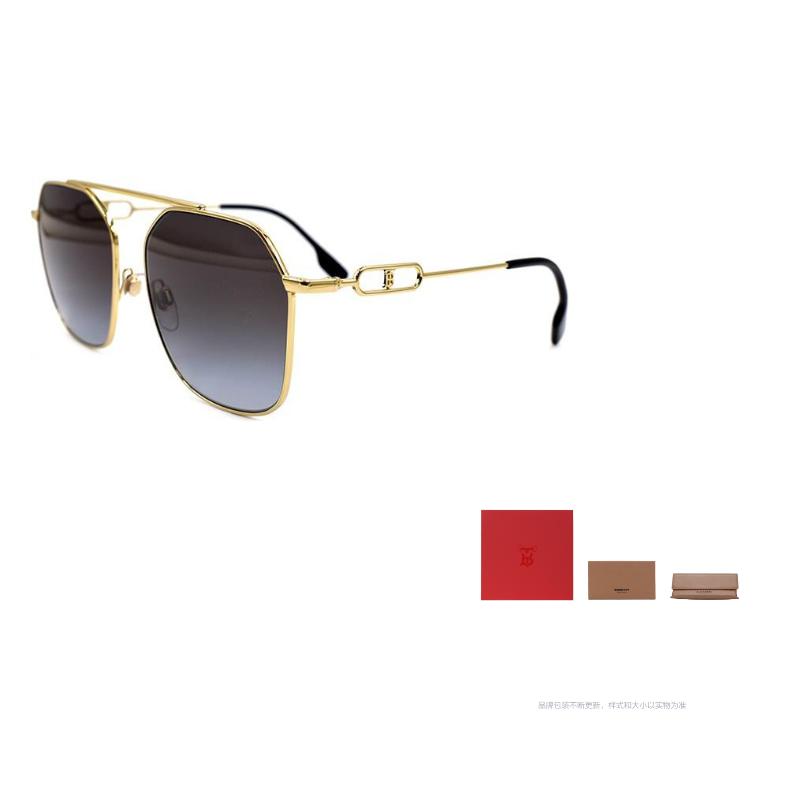 

Burberry B. MONOGRAM Logo Pattern Collection Trendy Cool Sunglasses Women s Gold/Gradient Grey F