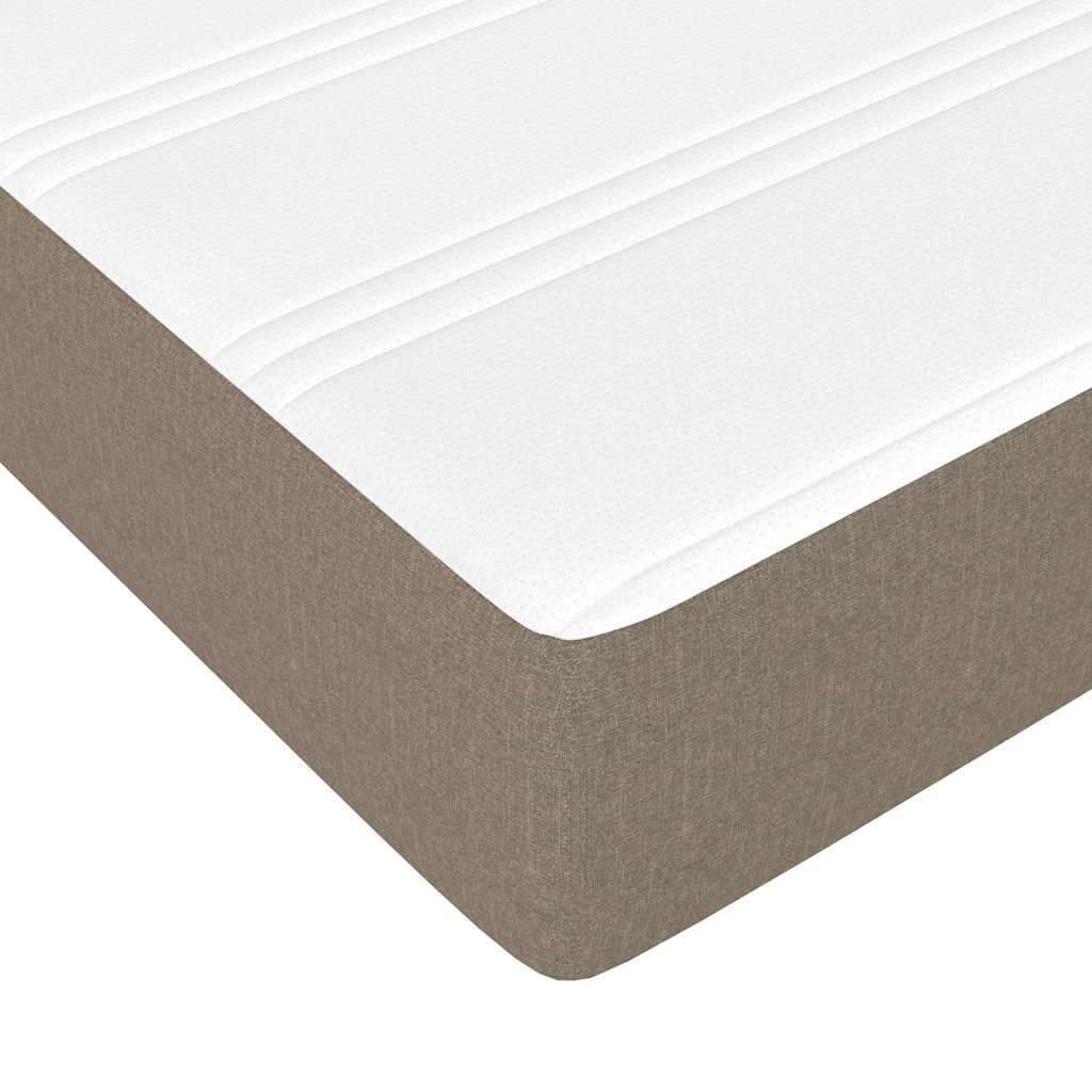 Pocket Spring Mattress for Children Medium Firmness Taupe 80 x 160 cm Fabric