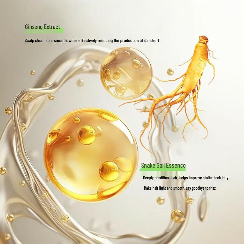 Longliqi Snake Gallbladder & Ginseng Silky Smooth Anti-Dandruff Shampoo