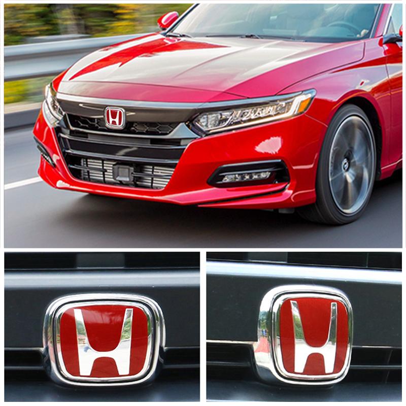 Car Grilles Logo Sticker Trunk Emblem Steering Wheel Decorative Accessories For Honda Accord Civic 8th 9th 9.5th 10th Generation SM1