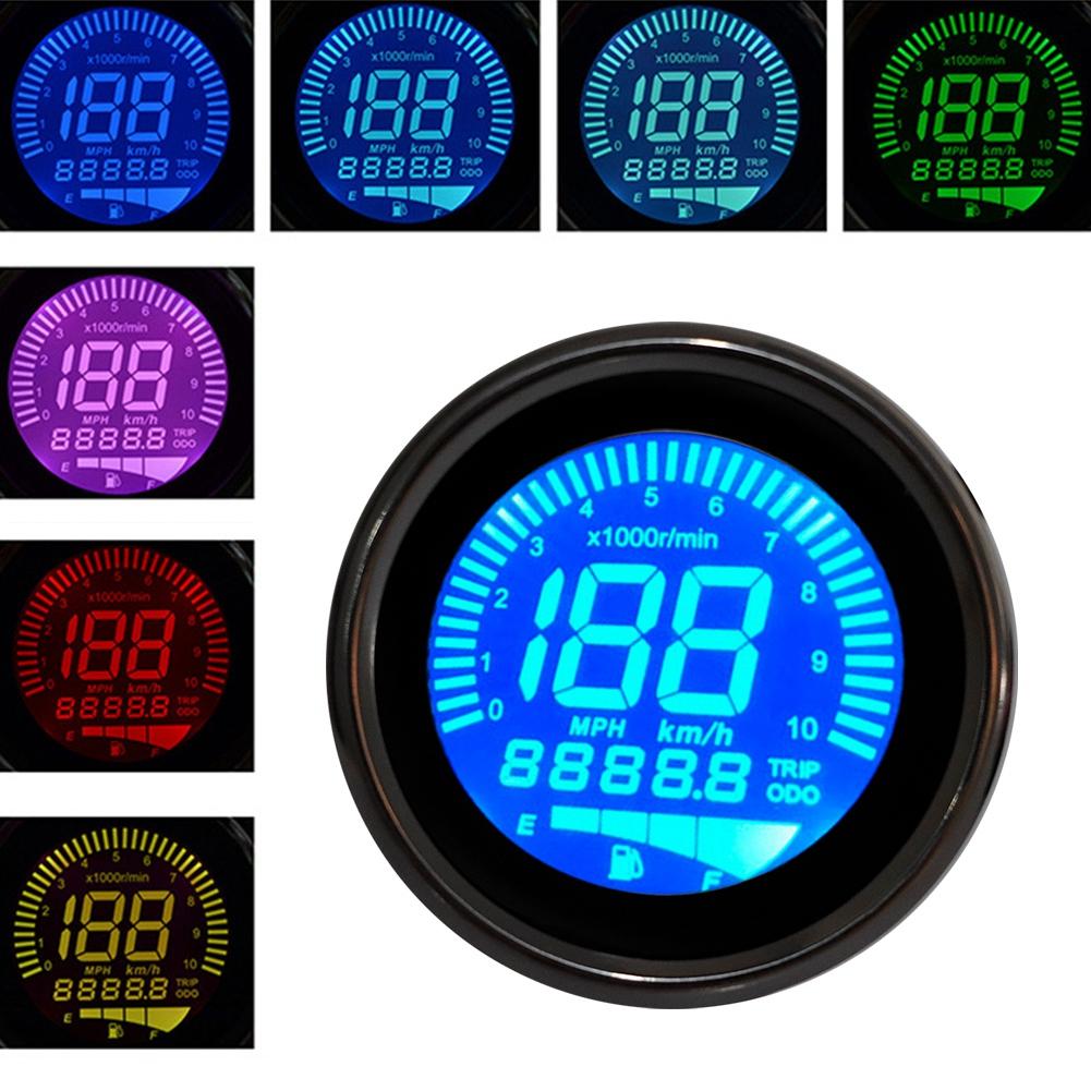 Motorcycle LCD Meter Tachometer Gauge Odometer Speedometer 0 199km h Electrosilvering