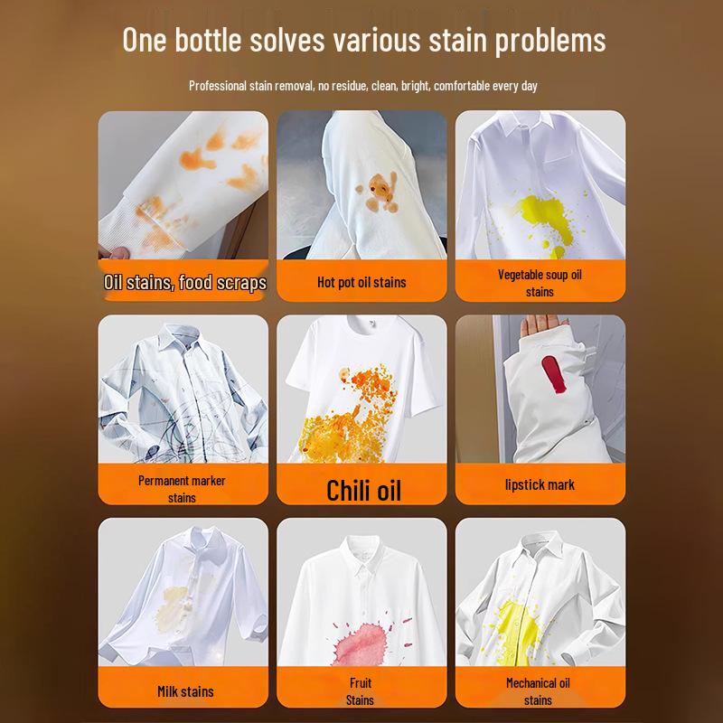 White Clothes Degreaser & Stain Remover: Biological Enzyme Detergent for Yellowing and Oil Stains