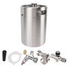 Mini nerezový pivní sud s manometrem 60 psi, výdejní výstupní ventil, 5L tlakový mini sud na pivo