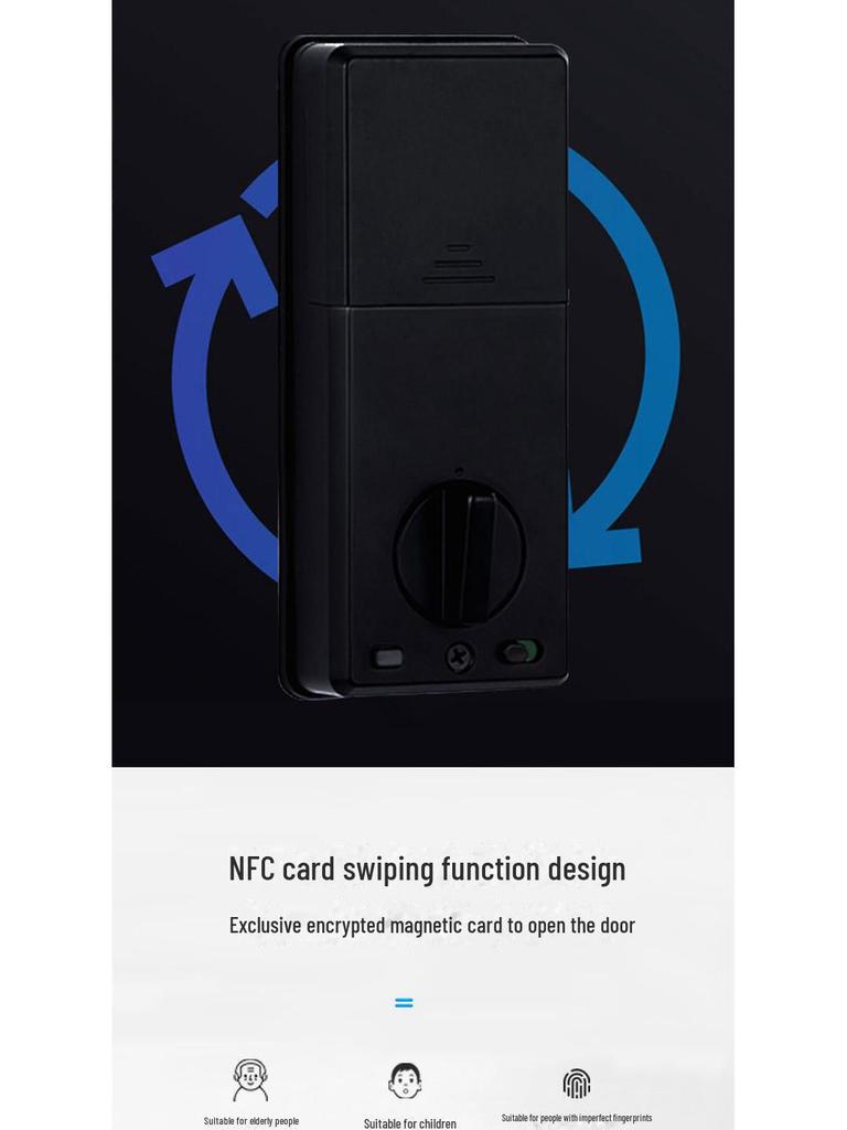 Smart WiFi Graffiti Lock: Electronic Deadbolt for Wooden Doors with Fingerprint, Key Card, and Password Access