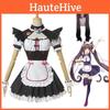 Nekopara Chocola Vanilla Cat Maid Dress Japanese Anime Cosplay Costume Wig