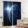 2pcs   2D FLAT PRINTING Curtains (Without Rod) Earthrise Popular Popular Curtain 100% Polyester Curtains Decorations Inside
