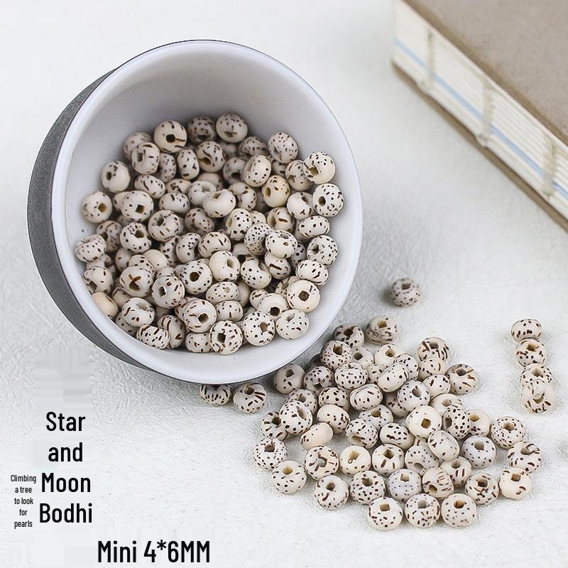 

Bodhi Star Moon Mini Beads DIY Buddhist 108 Bead Rosary Bracelet Accessories Barrel Bead ~3x5MM each