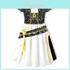 Kpop Demon Hunters Mädchen Sommer Cartoon Prinzessinnenkleid mit Faltenstoff für Kleinkinder