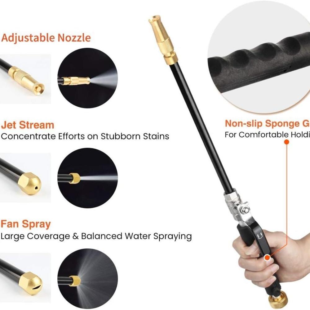 Jet High Pressure High Pressure Cleaner, Portable Hydrojet High Pressure Cleaner Garden Hose End, Glass Window Cleaning Sprayer Home Garden Car Water