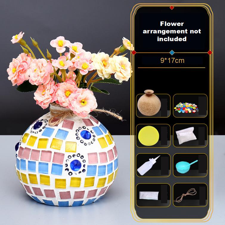 Mosaic Vase Diy Handmade Materials Pack Children's Creative Puzzle Kindergarten Handmade Toys
