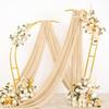 4PCS Sage Green Chiffon Wedding Table Runner,Chair Sashes Gauze Sheer Vintage Dining Birthday Party FestivalCake Table Decor