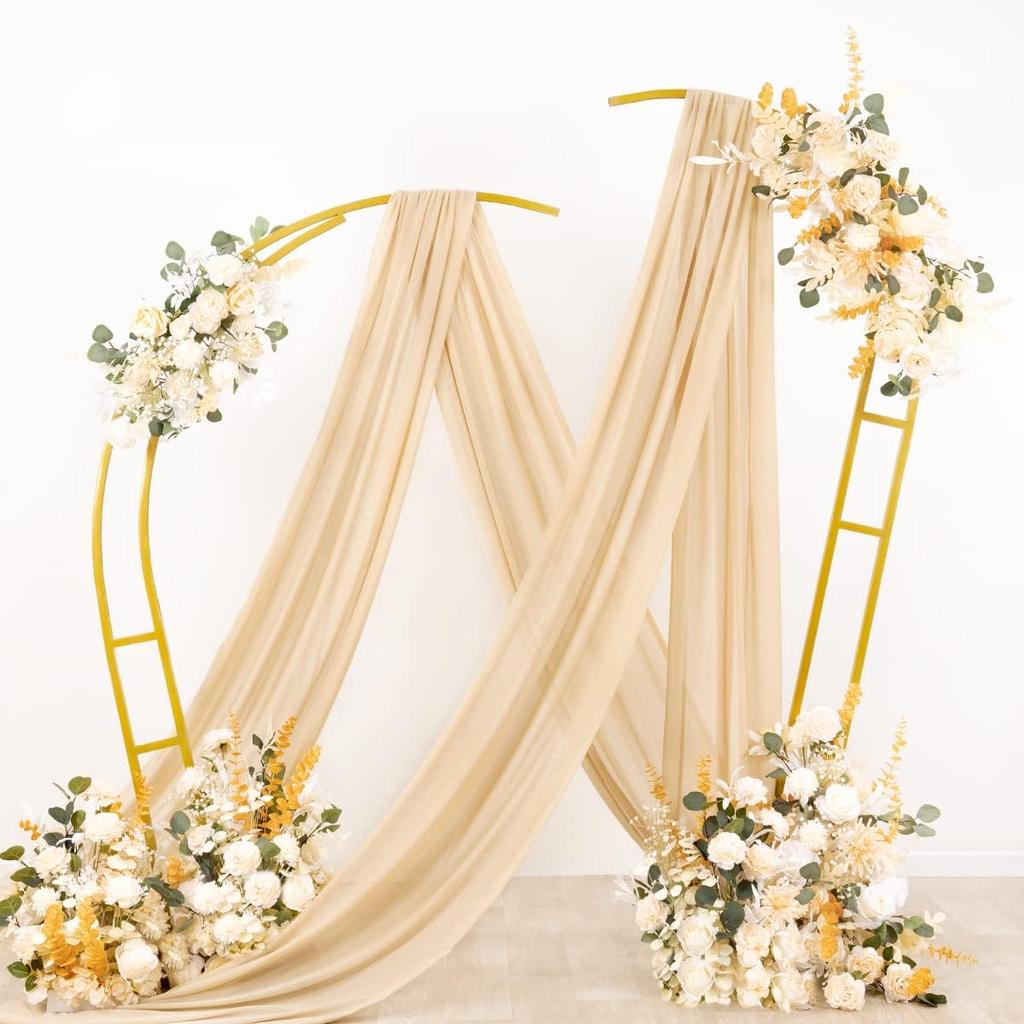 4PCS Sage Green Chiffon Wedding Table Runner,Chair Sashes Gauze Sheer Vintage Dining Birthday Party FestivalCake Table Decor