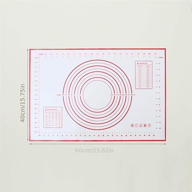 Non-Slip Silicone Baking Mat with Measurement Counter and Dough Rolling and Pie Crust Mats - Perfect for Baking and Cooking Kitchen Accessories